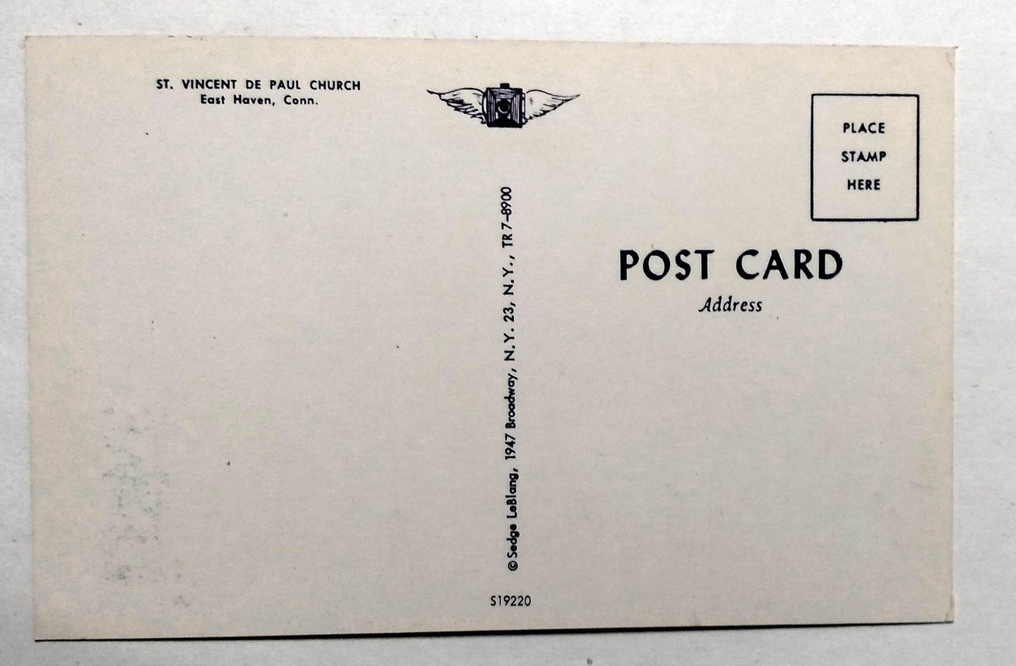 St Vincent De Paul Roman Catholic Church East Haven Connecticut 1950's - TulipStuff