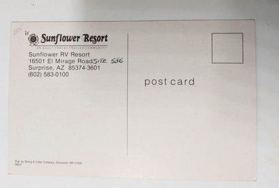 Sunflower RV Resort Travel Trailer Community Surprise Arizona 1980's - TulipStuff
