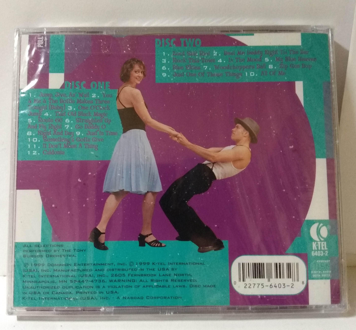 Swing Party 2000 2-CD Tony Burgos Orchestra Set K-Tel - TulipStuff