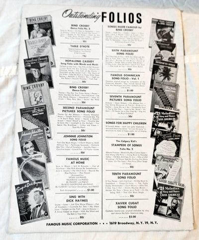 Tallahassee Variety Girl Frank Loesser Sheet Music 1947 - TulipStuff