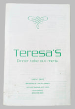 Load image into Gallery viewer, Teresa's Polish Restaurant First Ave East Village NYC Takeout Menu 2000 - TulipStuff