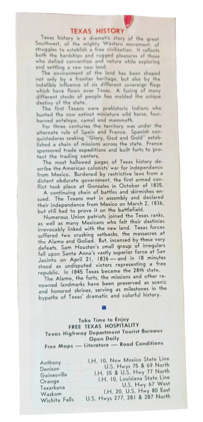 Welcome To Texas America's Fun-tier TX Dept Highways Brochure 1965 - TulipStuff