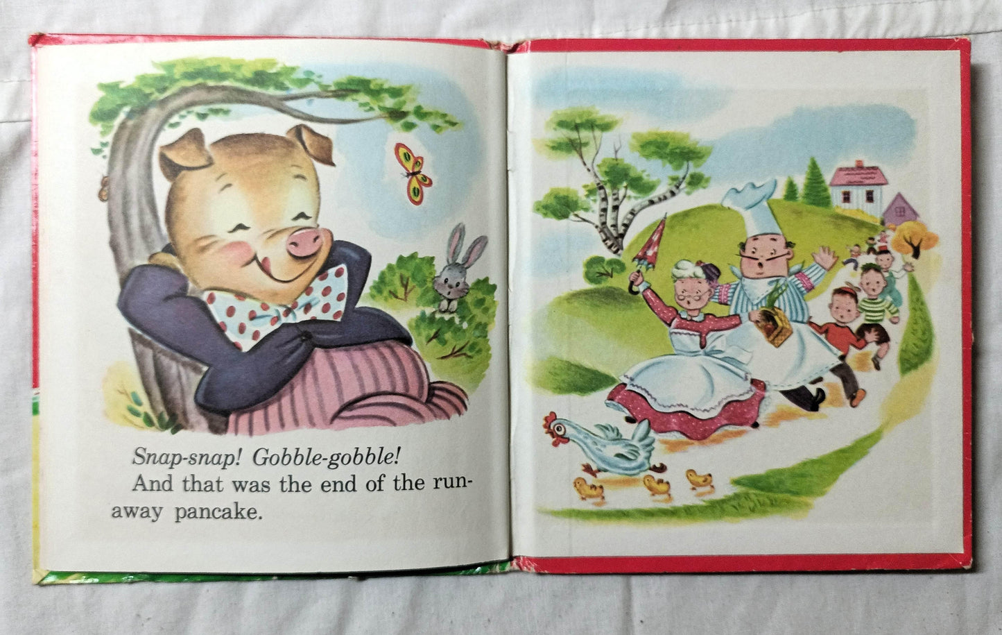 The Runaway Pancake Ben Williams Whitman Tell-A-Tale Hardcover 1956 - TulipStuff