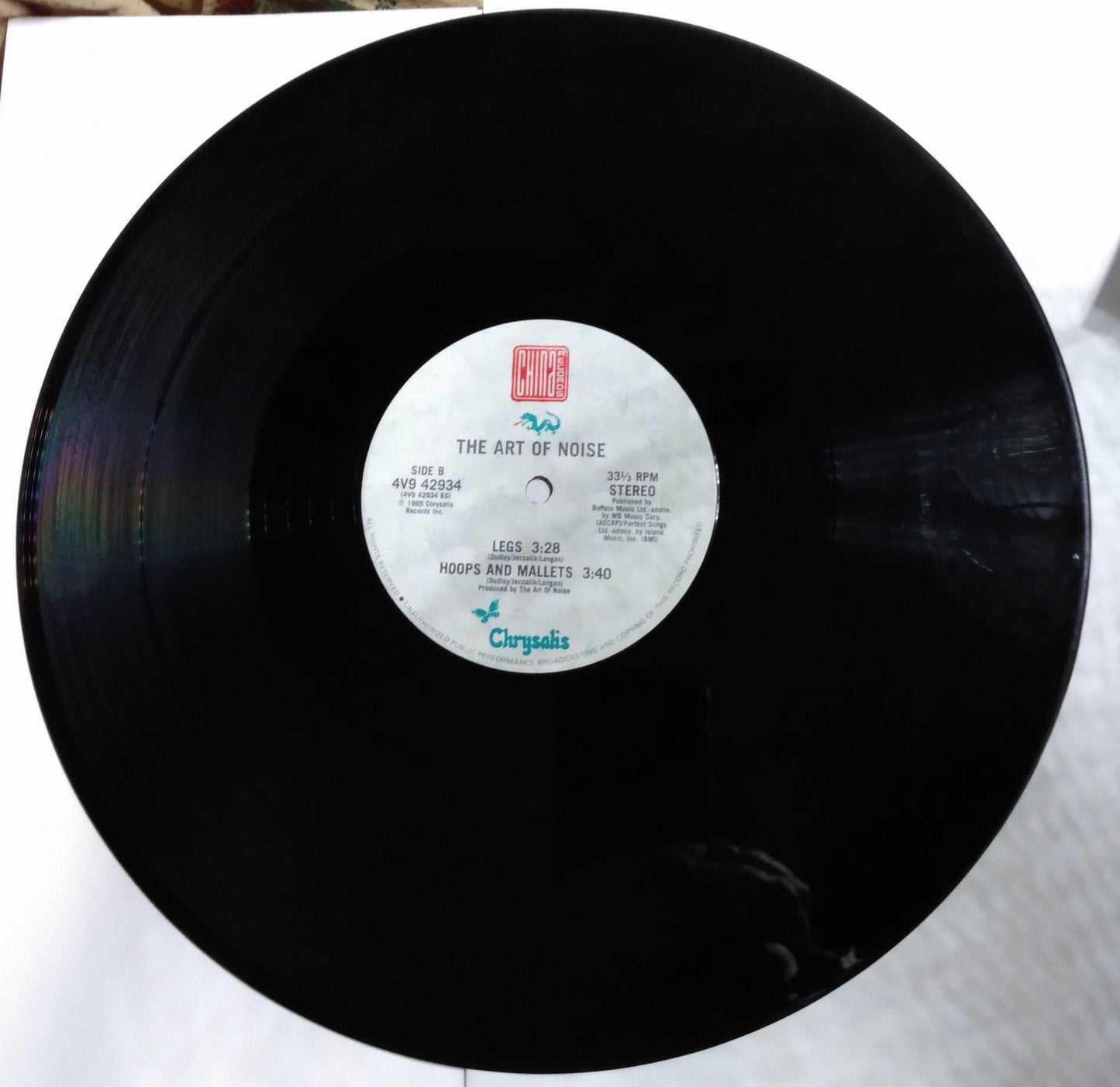 The Art Of Noise Legs 12" Single Vinyl Record Synthpop Chrysalis 1985 - TulipStuff