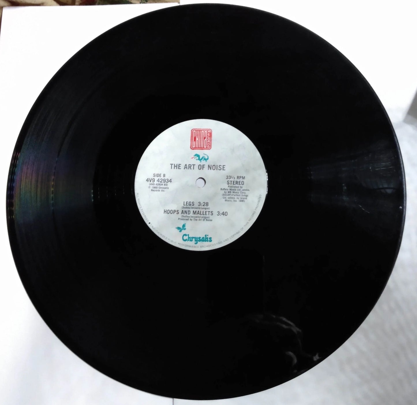 The Art Of Noise Legs 12" Single Vinyl Record Synthpop Chrysalis 1985 - TulipStuff