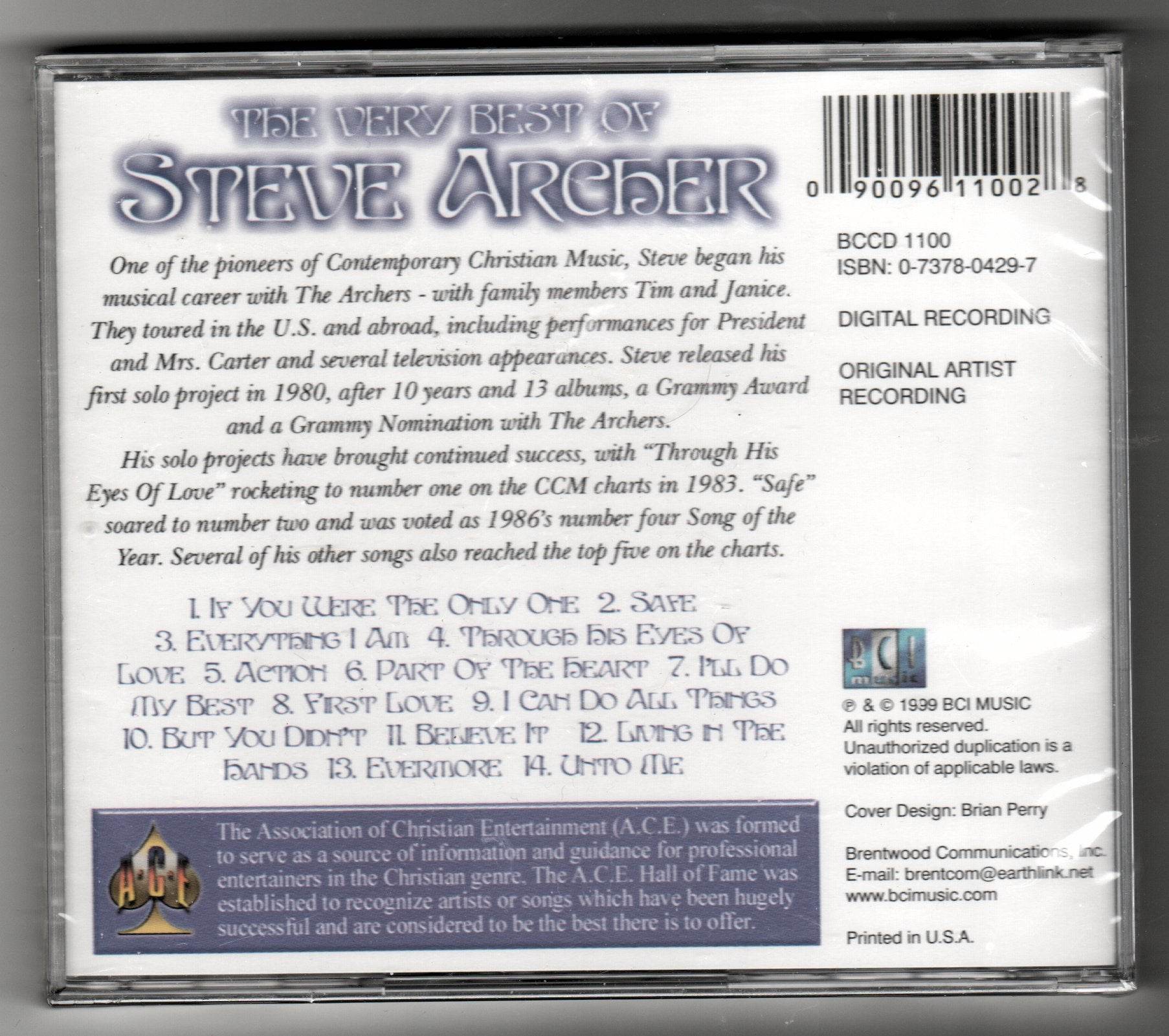 The Very Best Of Steve Archer Christian Pop Rock Album CD 2000 - TulipStuff