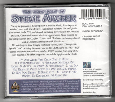 The Very Best Of Steve Archer Christian Pop Rock Album CD 2000 - TulipStuff