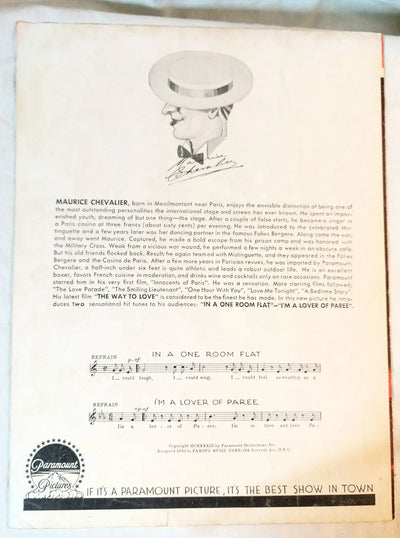 In A One Room Flat The Way To Love Maurice Chevalier Ann Dvorak 1933 - TulipStuff