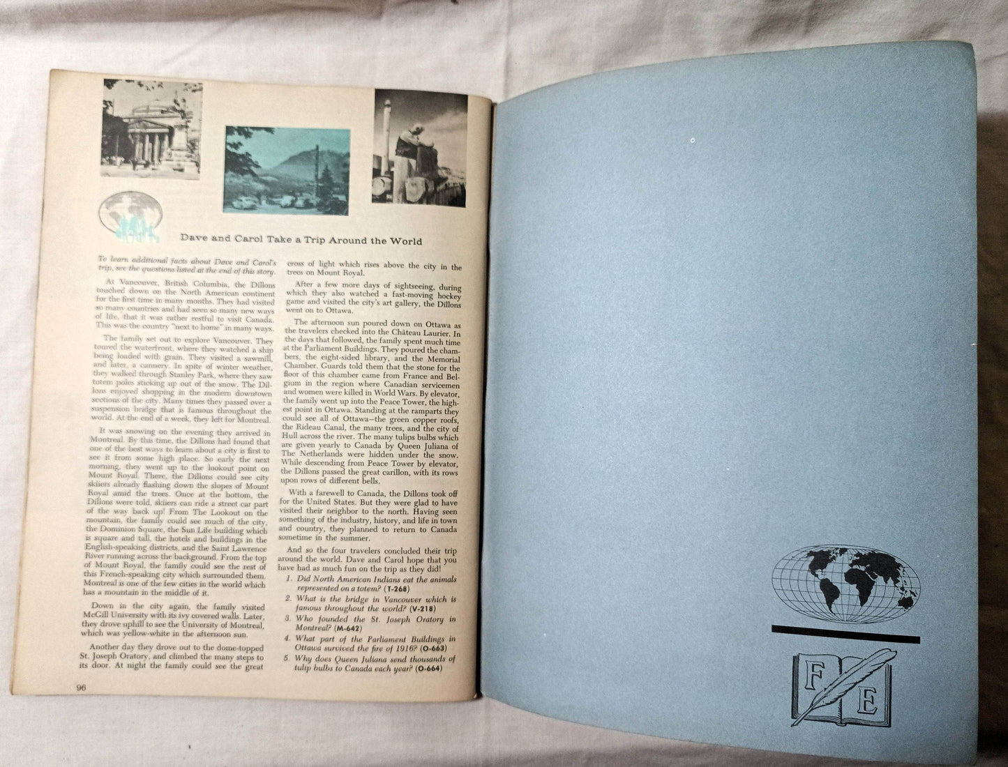 Through The Year With World Book Paperback 1960 - TulipStuff