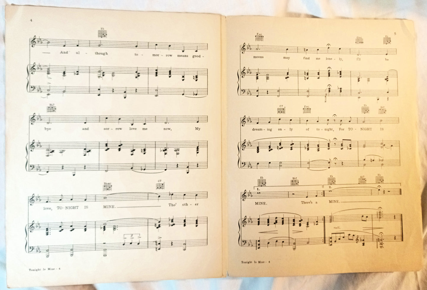 Tonight Is Mine Stingaree Irene Dunn Richard Dix Sheet Music 1934 - TulipStuff