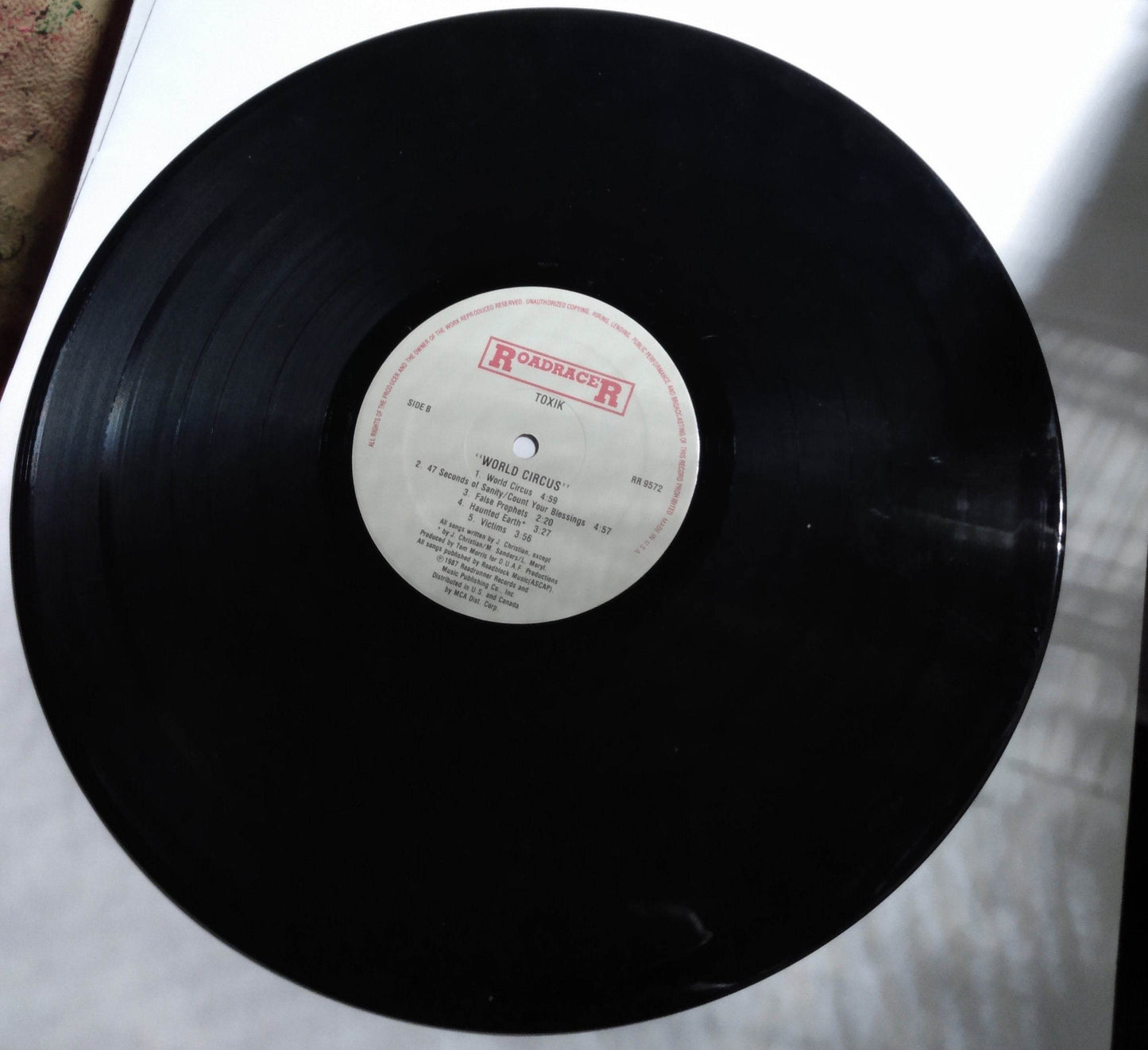 Toxik World Circus Roadracer Thrash Speed Metal 12 inch Vinyl LP 1988 - TulipStuff