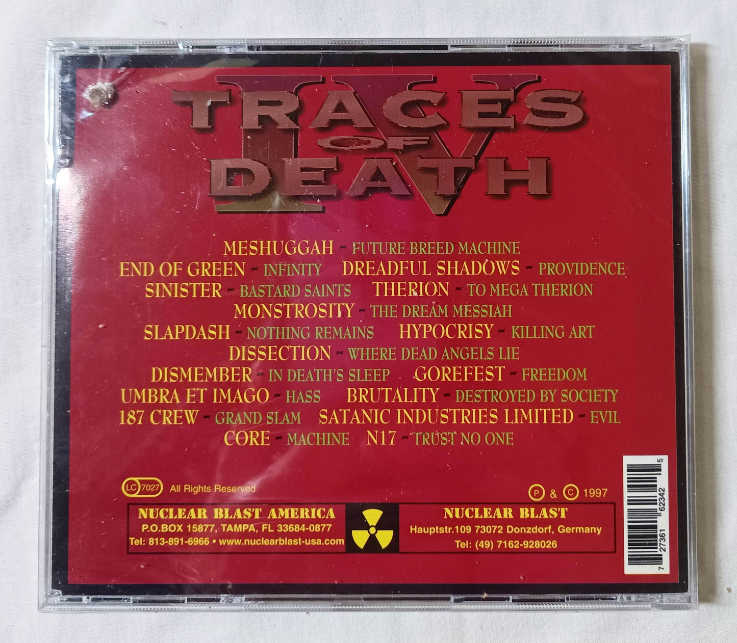 Traces of Death Part IV Nuclear Blast America Compilation CD 1997 - TulipStuff