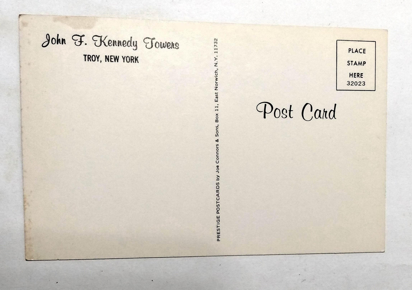 Greetings From Troy New York John F Kennedy Towers Postcard 1960's - TulipStuff