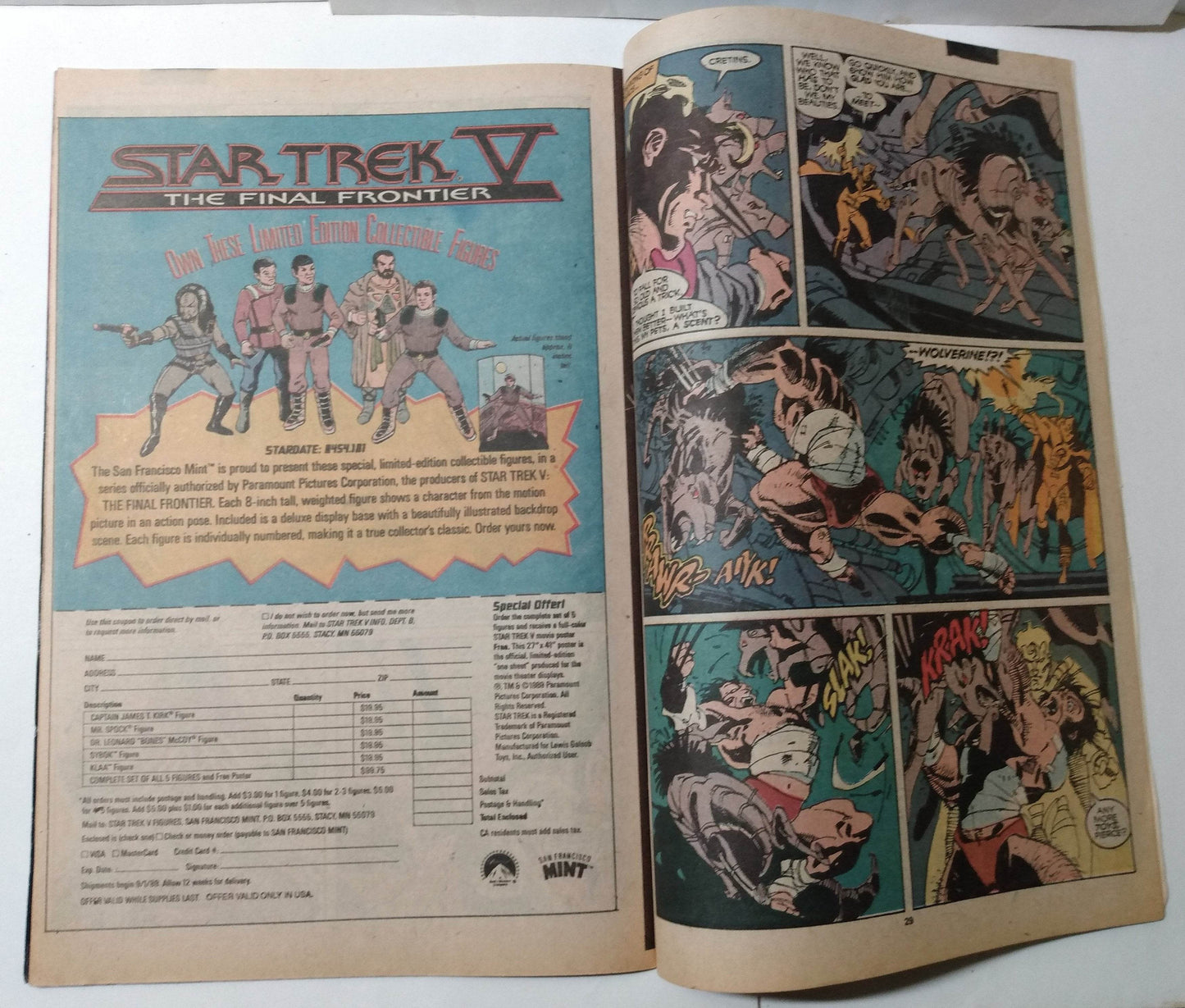 Uncanny X-Men Issue #252 Comic Book November 1989 Marvel Comics Reavers - TulipStuff