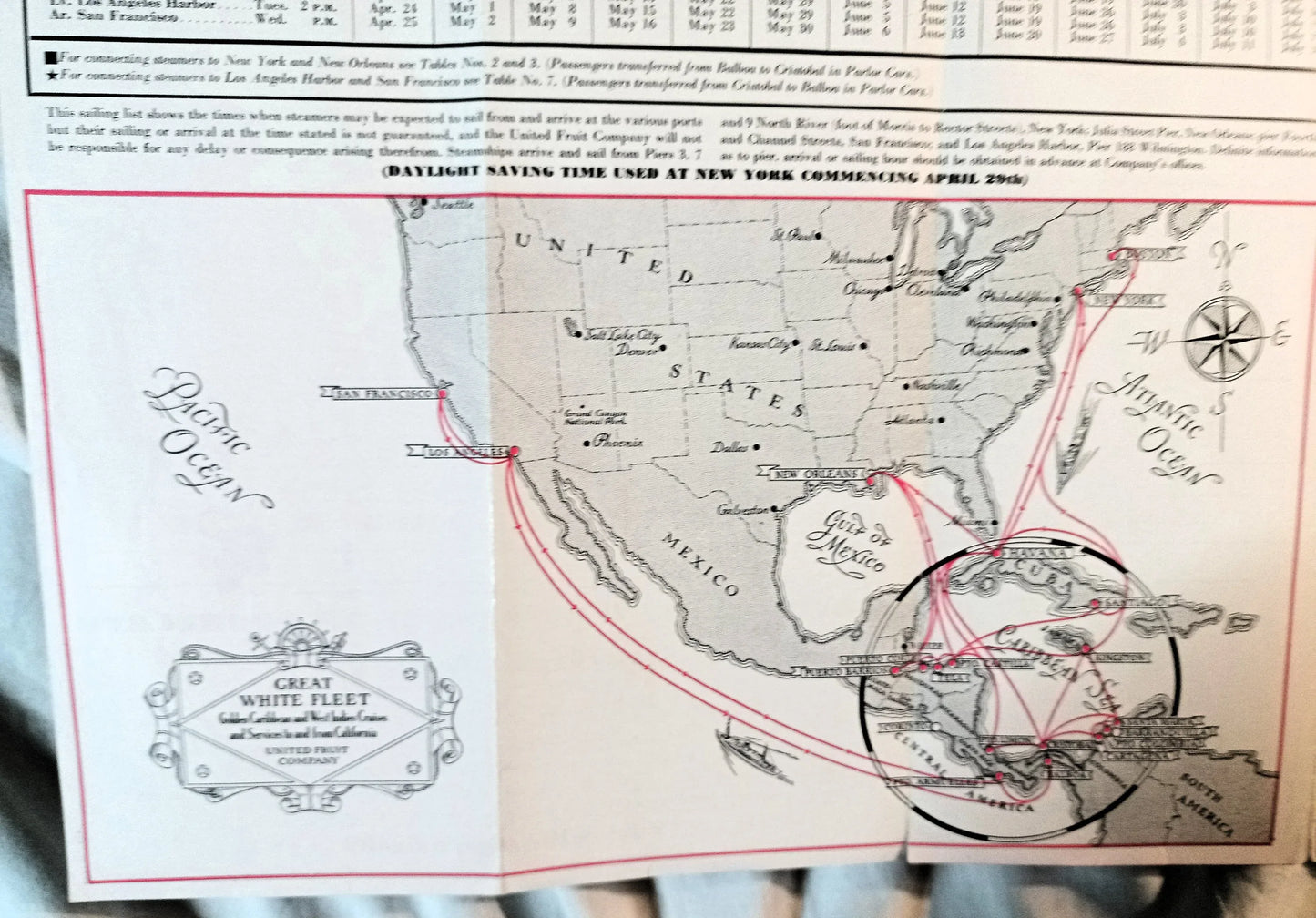 United Fruit Company Steamship Service Great White Fleet Brochure 1934 - TulipStuff