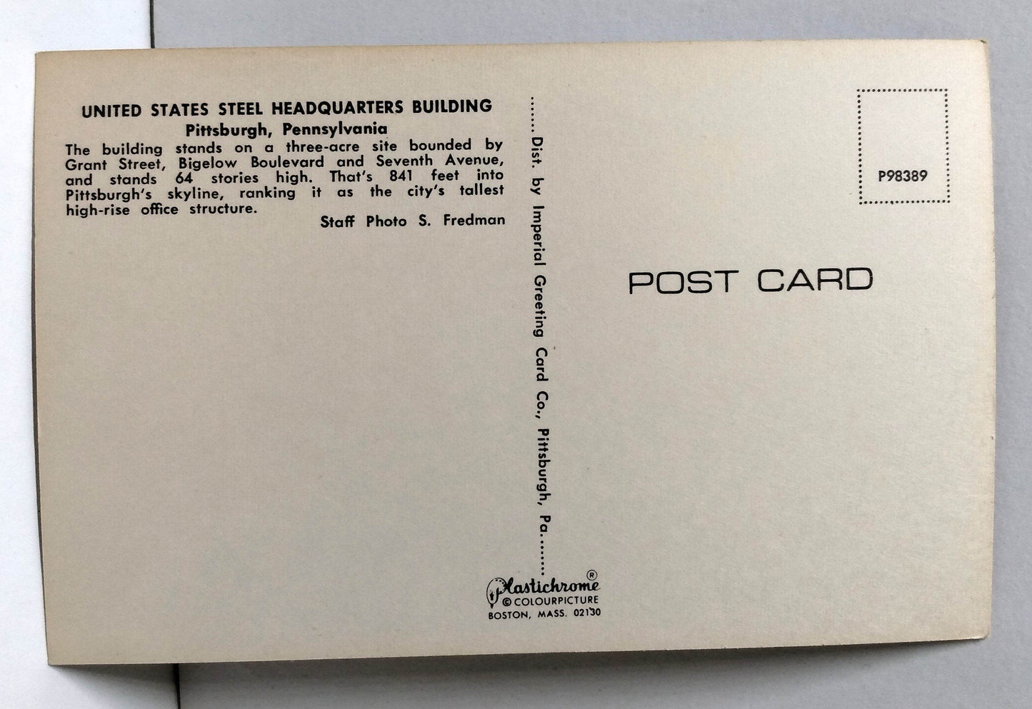 U.S. Steel Headquarters Building Pittsburgh Pennsylvania 1960's - TulipStuff