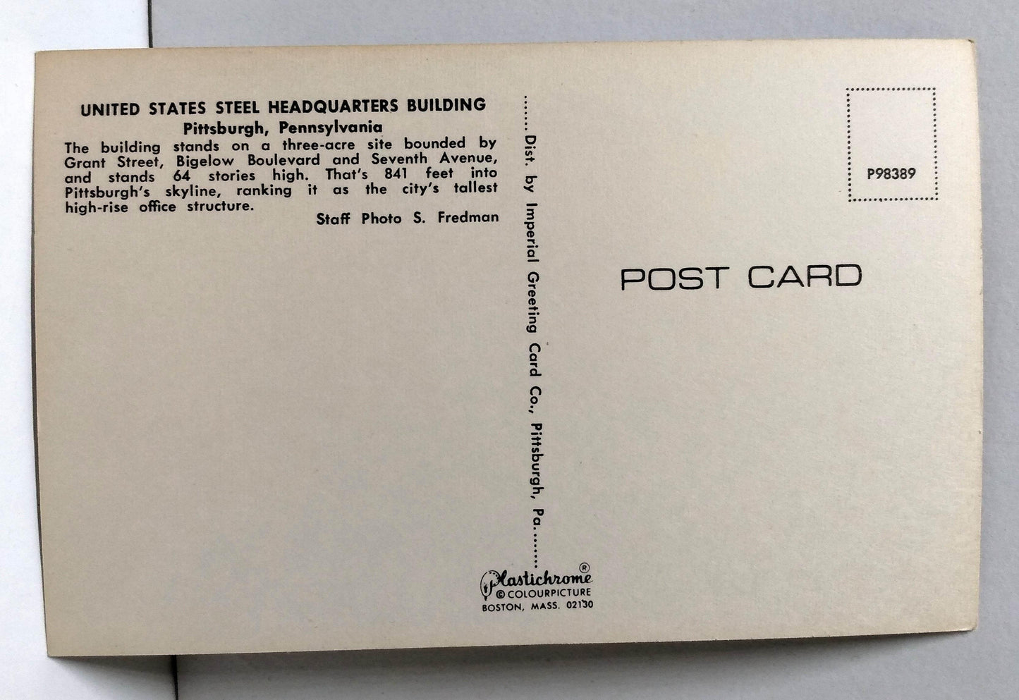 U.S. Steel Headquarters Building Pittsburgh Pennsylvania 1960's - TulipStuff