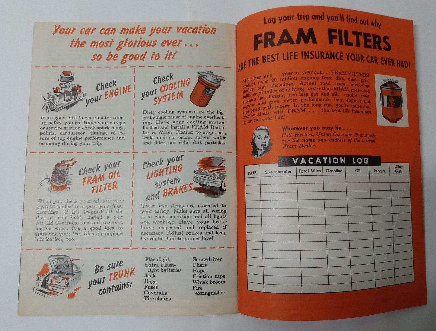 Vacationland America Southwest Tour John Cameron Swayze Fram 1953 - TulipStuff