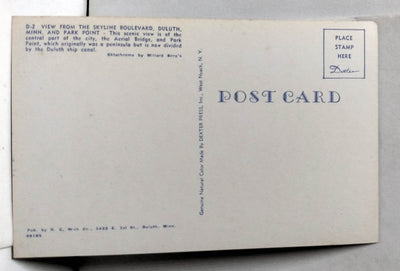 View From The Skyline Boulevard Duluth Minnesota Park Point 1950's - TulipStuff