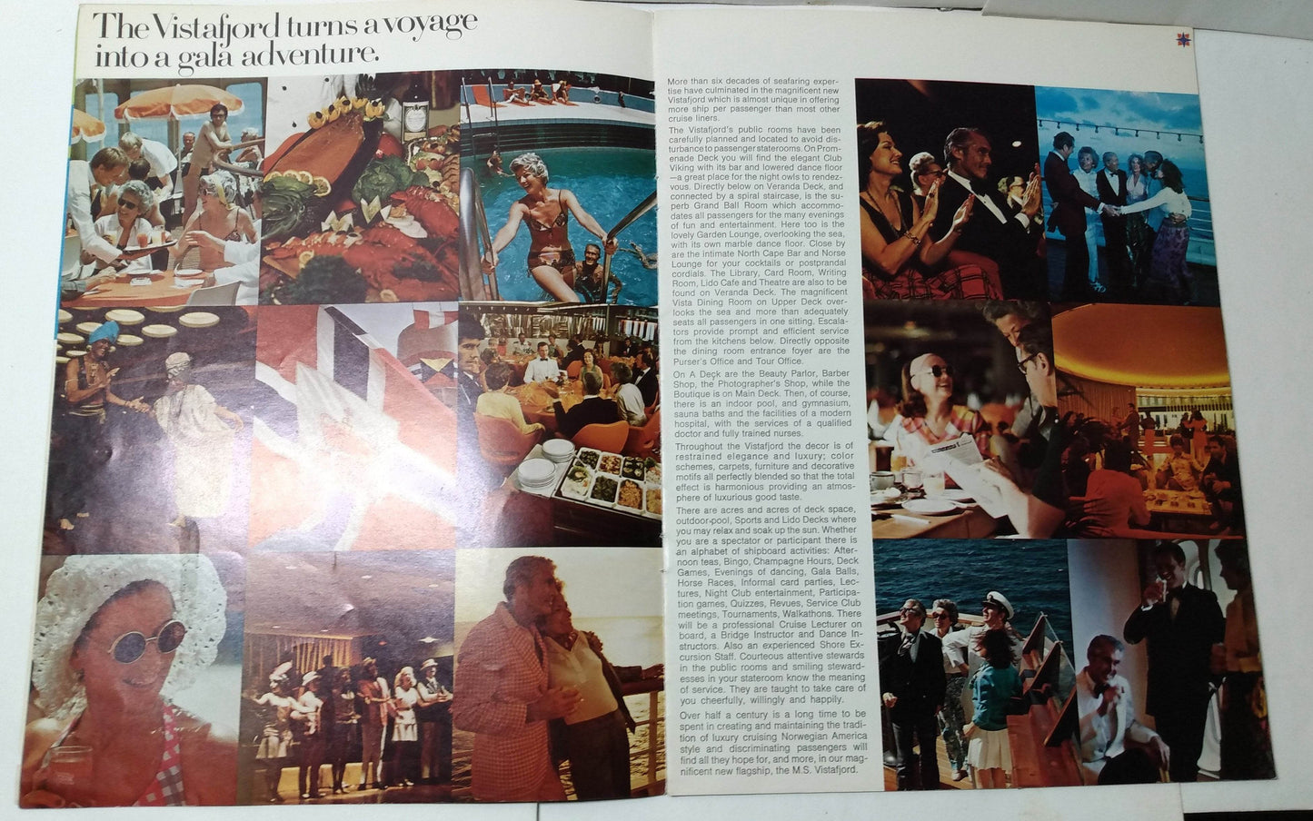 Norwegian America Line ms Vistafjord 1975 Four Continent Cruise Brochure - TulipStuff