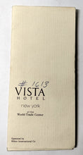 Load image into Gallery viewer, Vista Int'l Hotel World Trade Center NYC Room Welcome Folder 1980's - TulipStuff