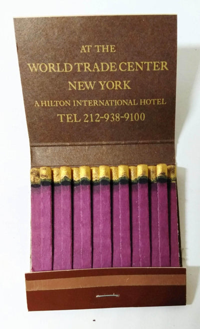 Vista International Hotel World Trade Center NYC Matchbook 1980's Purple - TulipStuff