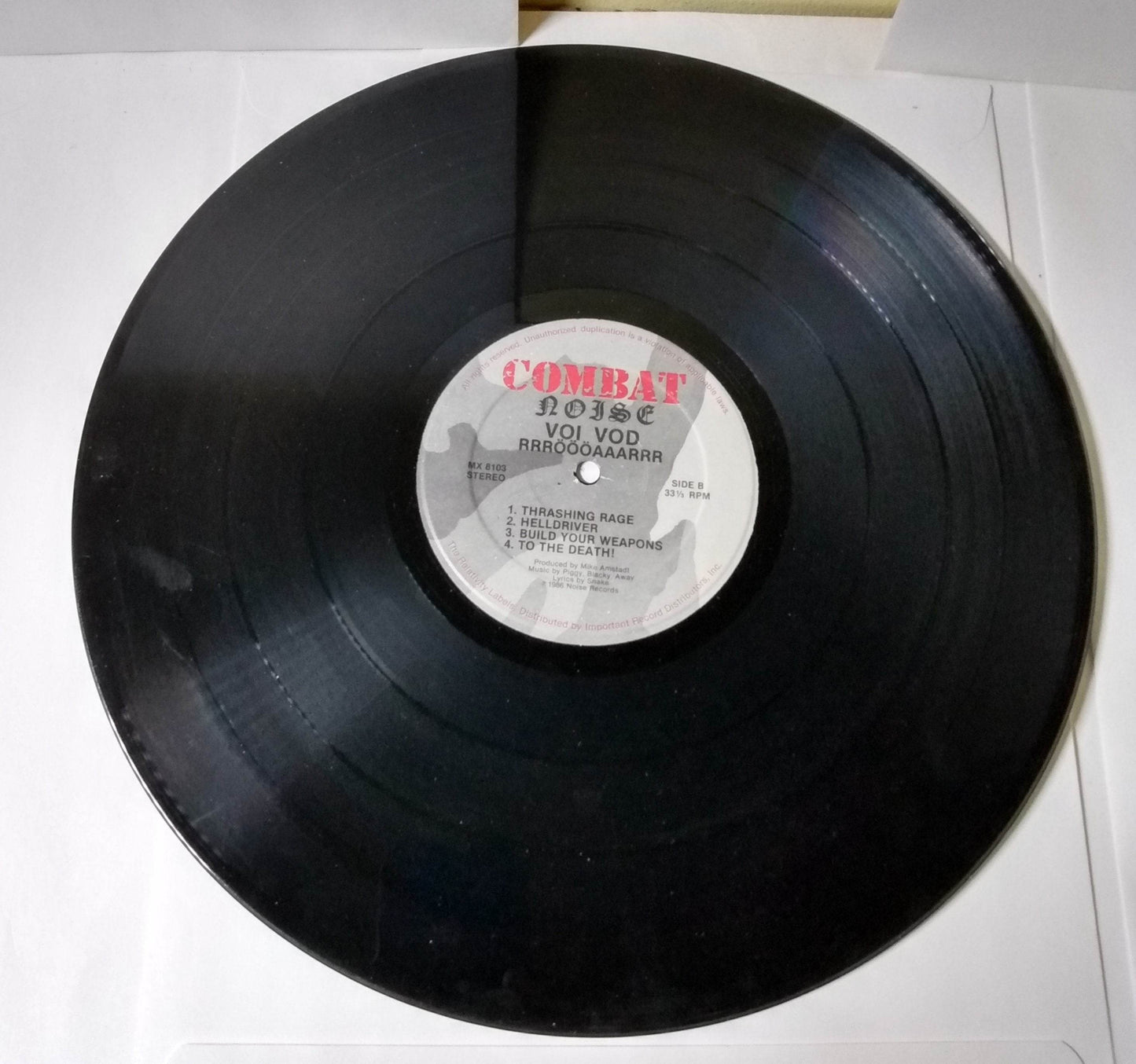 Voivod Rrroooaaarrr Thrash Metal 12 inch Vinyl LP Combat 1986 - TulipStuff