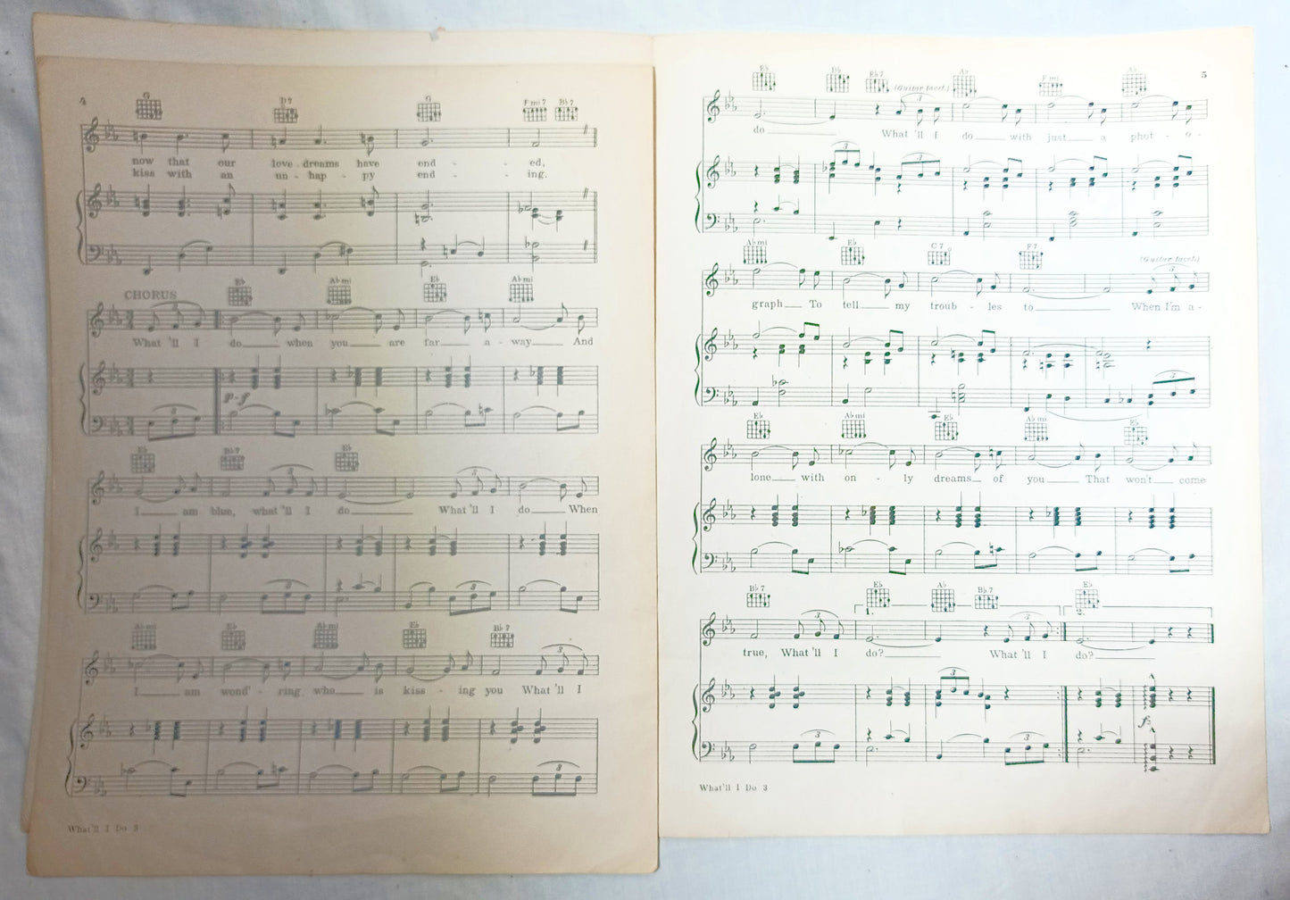 What'll I Do Alexander's Ragtime Band Irving Berlin Sheet Music 1938 - TulipStuff