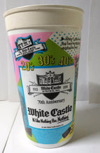 Load image into Gallery viewer, White Castle 70th Anniversary 20s 30s 40s 32 Oz Promo Plastic Cup 1991 - TulipStuff