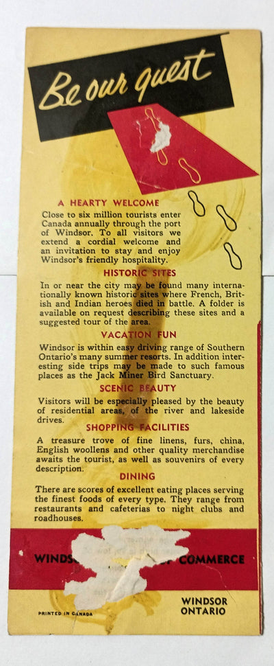 Windsor Ontario Drop In And See Us Canada Brochure 1950's - TulipStuff