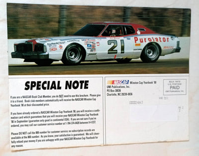 NASCAR 1980 Winston Cup Yearbook Advertisement Brochure Earnhardt - TulipStuff