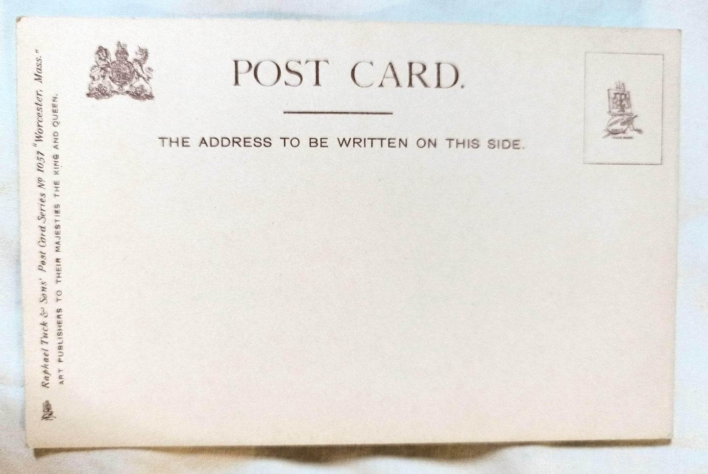 Worcester Massachusetts Post Office Undivided Back Raphael Tuck 1905 - TulipStuff