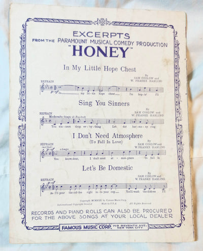You Brought A New Kind Of Love To Me The Big Pond Sheet Music 1930 - TulipStuff