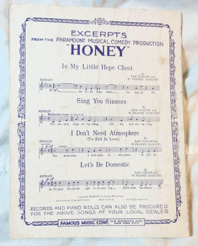 You Brought A New Kind Of Love To Me The Big Pond Sheet Music 1930 - TulipStuff