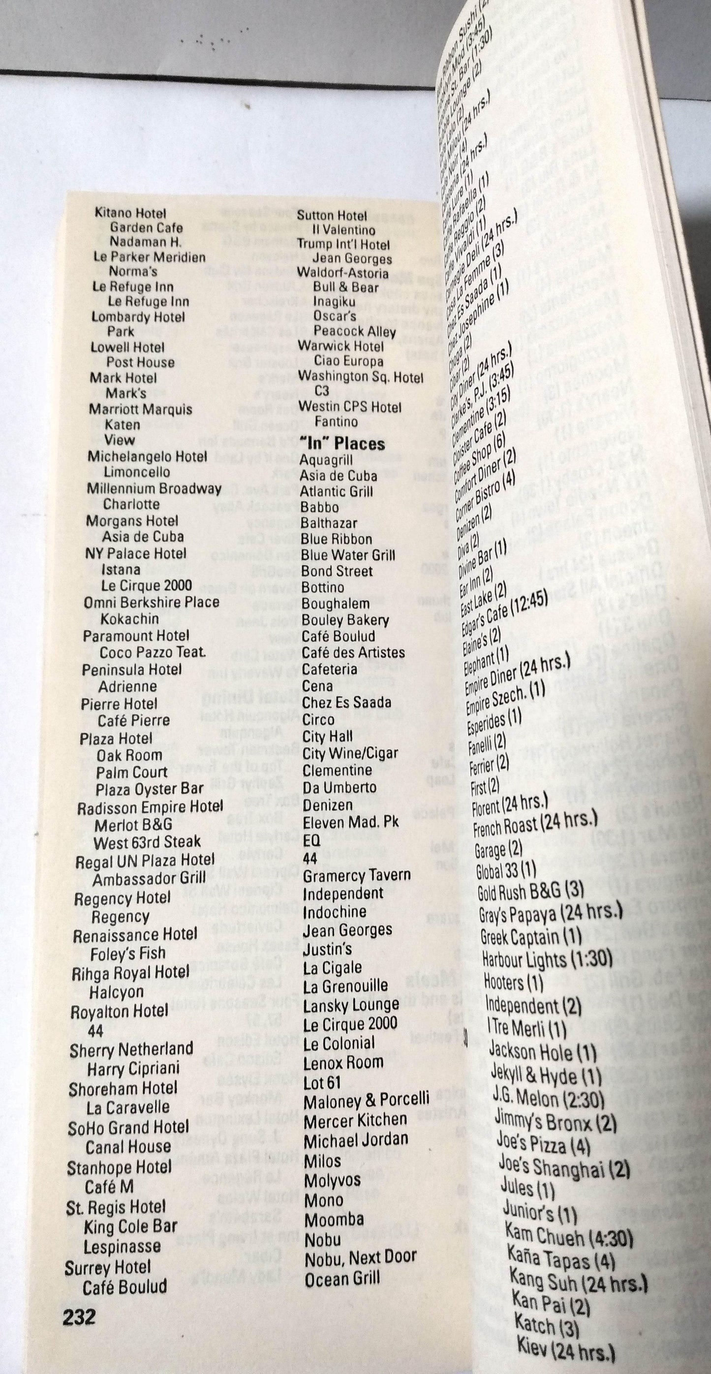 Zagat Survey New York City Restaurants 1999 - TulipStuff