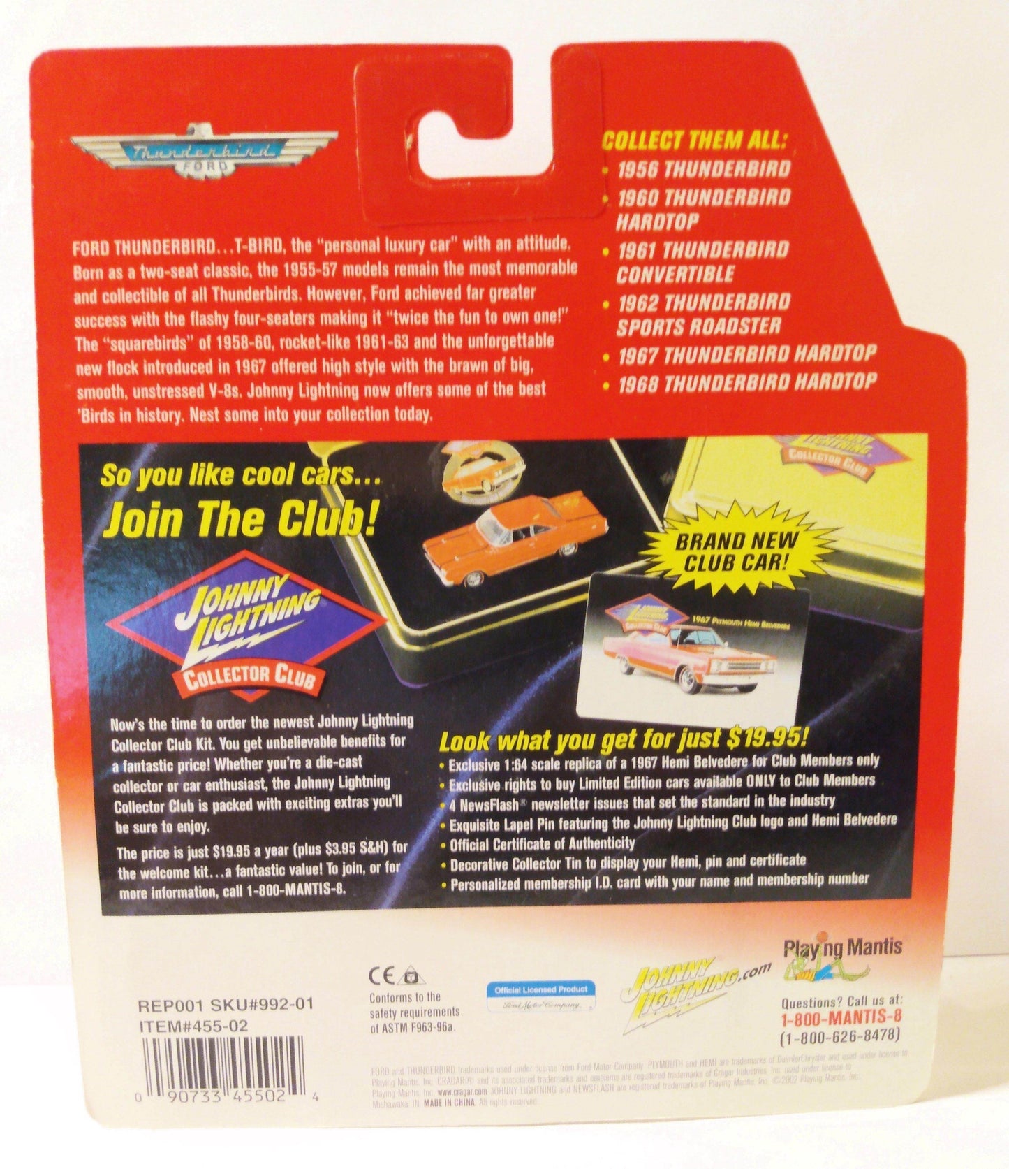 Johnny Lightning Legendary Bad Birds 1962 Thunderbird Sports Roadster - TulipStuff