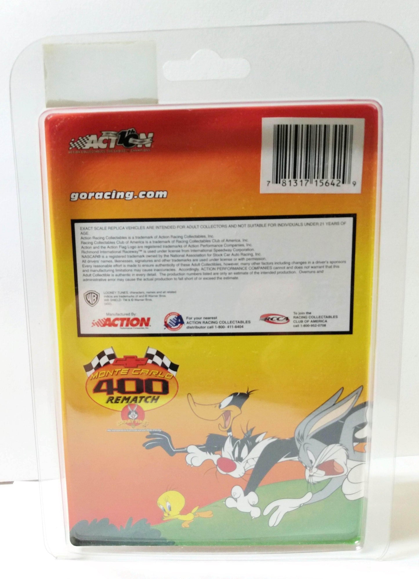 Action Racing 2002 Looney Tunes Rematch Event Car Monte Carlo - TulipStuff
