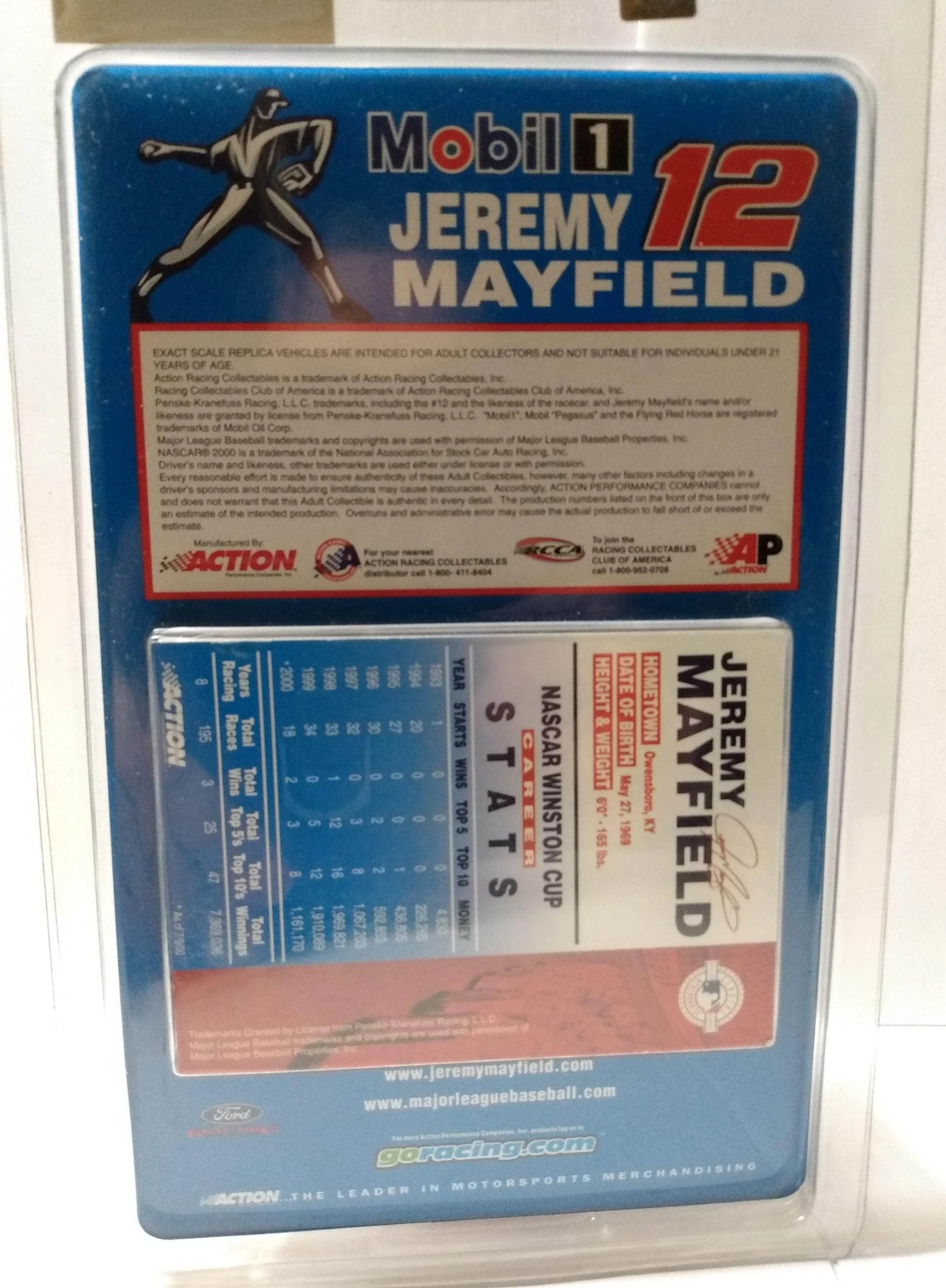 Action Racing 2000 Jeremy Mayfield Mobil 1 MLB World Series Nascar - TulipStuff