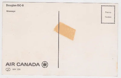 Air Canada Douglas DC-8 Airliner 1960's Postcard - TulipStuff