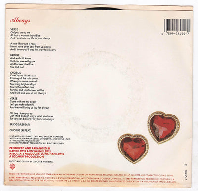 Atlantic Starr Always 7" 45rpm Vinyl Record Funk Soul 1987 - TulipStuff