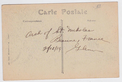 Beaune La Porte Saint-Nicolas Burgundy France 1919 Postcard - TulipStuff