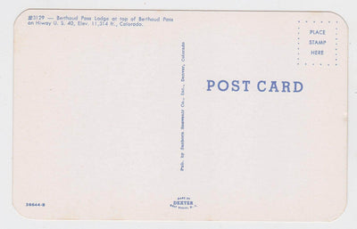 Berthoud Pass Lodge Rocky Mountains Colorado 1950's Postcard - TulipStuff