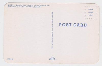 Berthoud Pass Lodge Rocky Mountains Colorado 1950's Postcard - TulipStuff