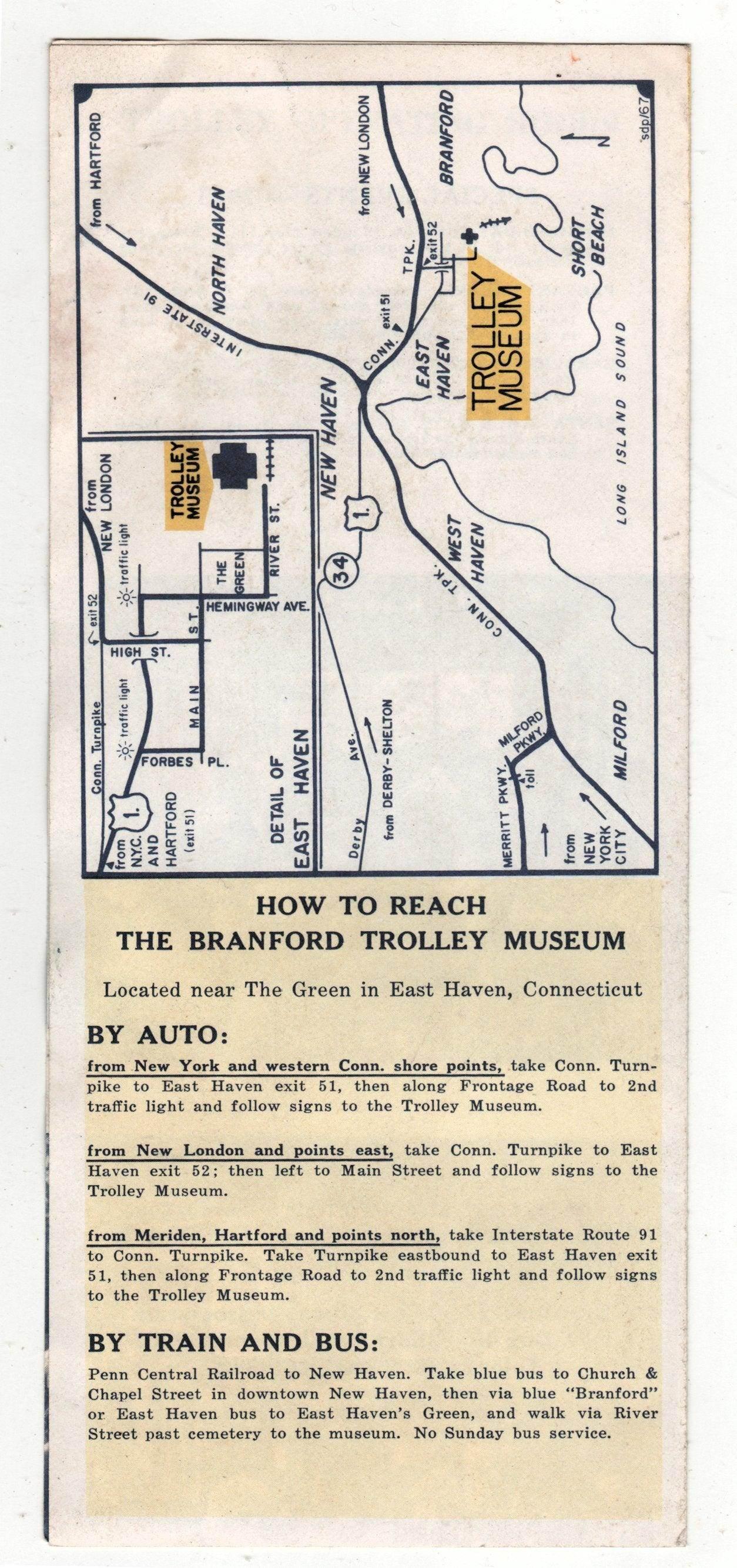 Branford Trolley Museum East Haven Connecticut 1975 Brochure - TulipStuff