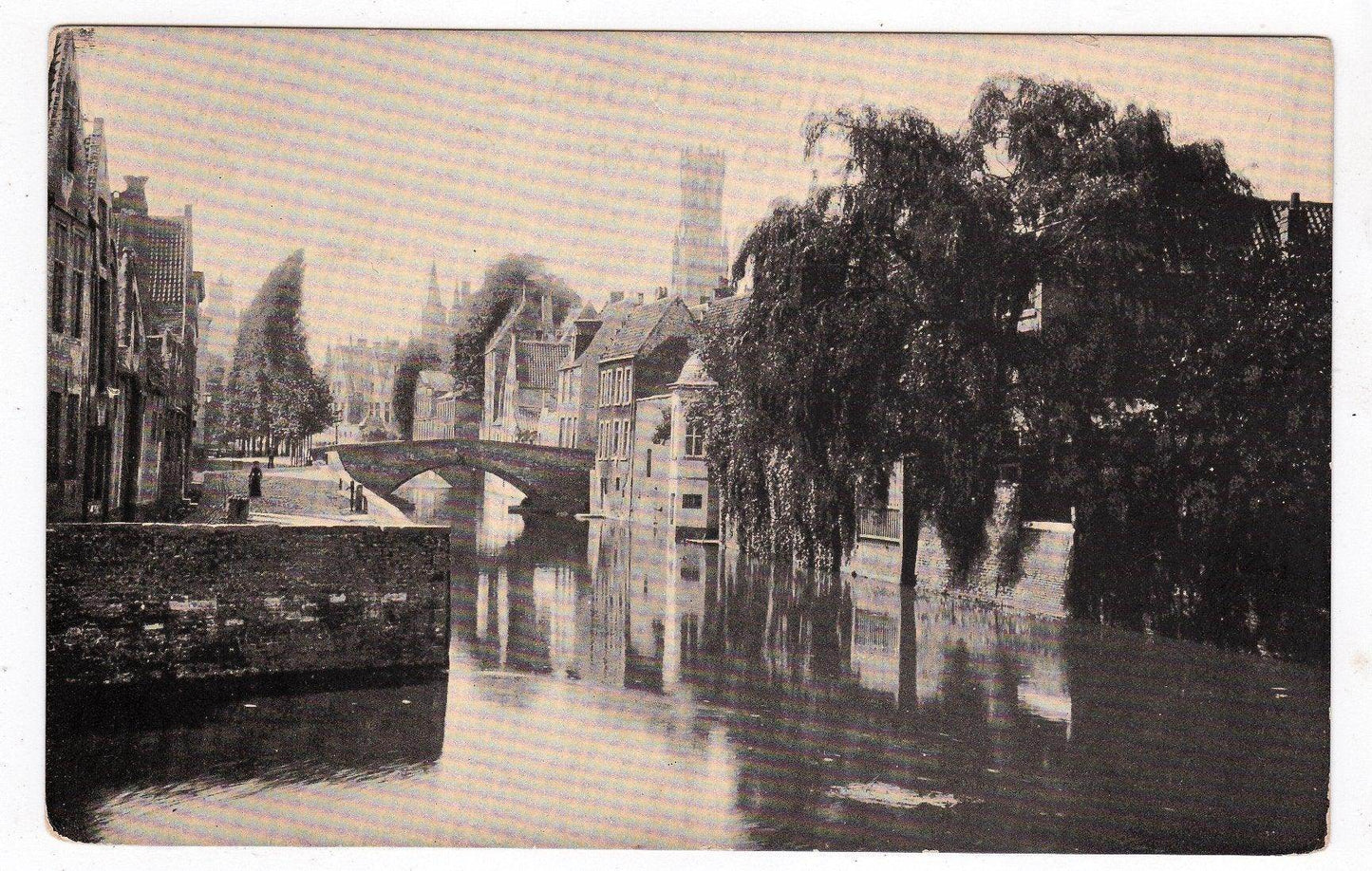 Bruges Le Quai Vert Belgium 1910's Antique Postcard - TulipStuff