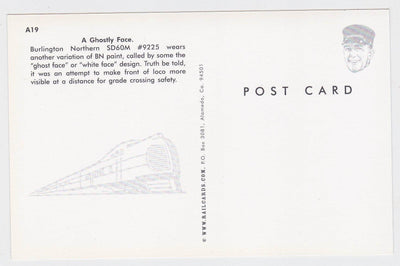 Burlington Northern EMD SD60M Diesel Locomotive Ghost Face - TulipStuff