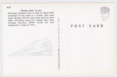 Burlington Northern EMD E-Unit Passenger Train Locomotive Chicago 1974 - TulipStuff