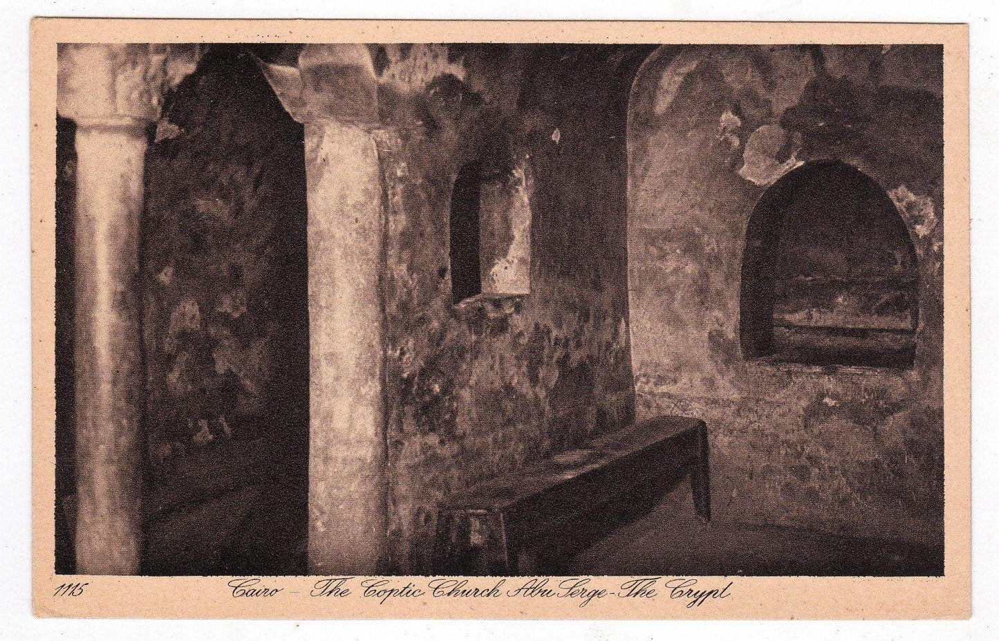 Cairo The Coptic Church Abu Serge The Crypt Egypt 1910's - TulipStuff