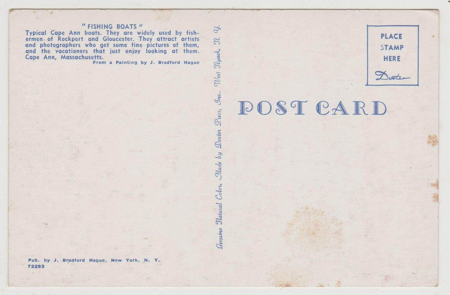 Cape Ann Fishing Boats Massachusetts 1950's Postcard - TulipStuff