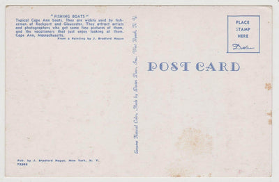 Cape Ann Fishing Boats Massachusetts 1950's Postcard - TulipStuff